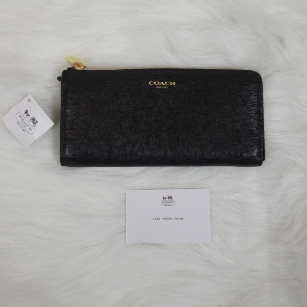 NWT Coach 50923 Saffiano Leather Slim Zip Wallet